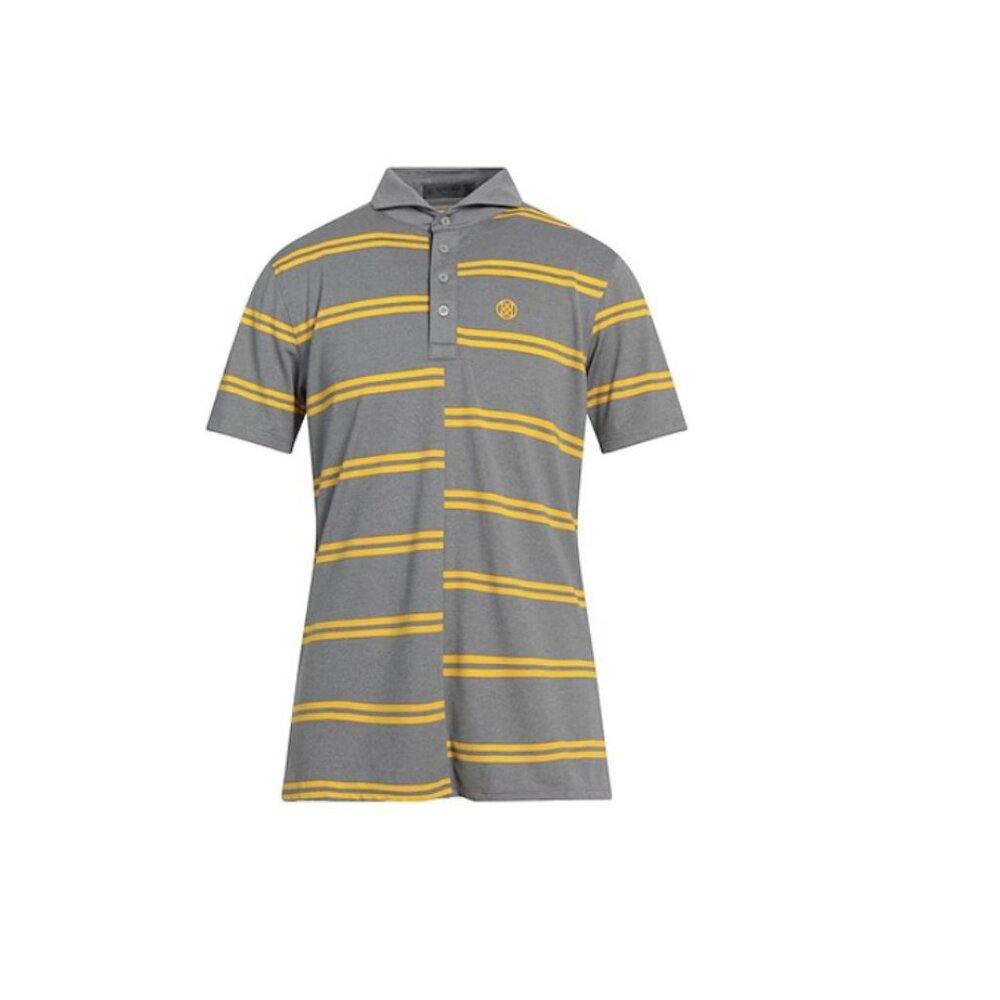 G/Fore Striped Polo Shirt Grey / Yellow ( XXL )
